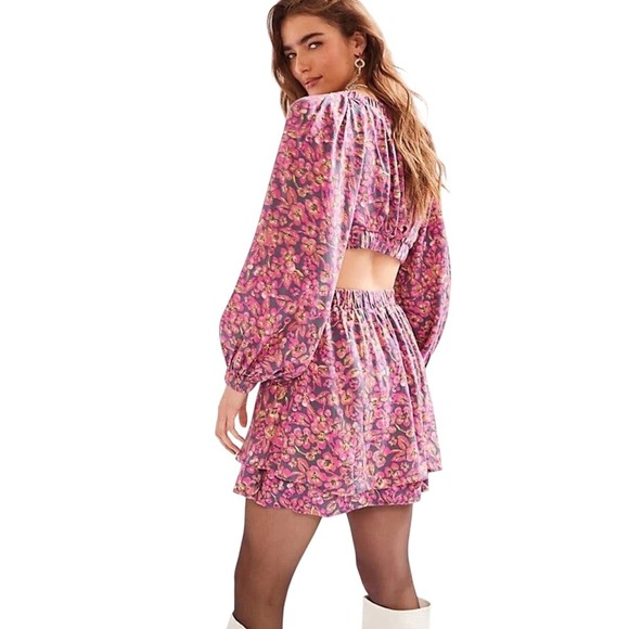 Free People Jael Printed Mini Dress, Size Small - Picture 2 of 10